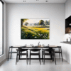 Sunlit Snowy Landscape Dining Room Demo