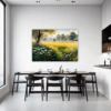 Sunlit Snowy Landscape Dining Room Demo