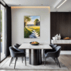 Sunlit Snowy Landscape Dining Room Demo