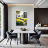 Sunlit Snowy Landscape Dining Room Demo