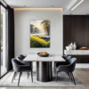 Sunlit Snowy Landscape Dining Room Demo