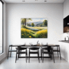 Sunlit Snowy Landscape Dining Room Demo