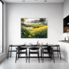 Sunlit Snowy Landscape Dining Room Demo