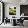 Sunlit Snowy Landscape Dining Room Demo