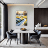 Sunlit Snowy Landscape Dining Room Demo
