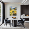 Sunlit Snowy Landscape Dining Room Demo