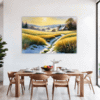 Sunlit Snowy Landscape Dining Room Demo