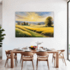 Sunlit Snowy Landscape Dining Room Demo