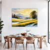 Sunlit Snowy Landscape Dining Room Demo