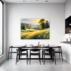 Sunlit Snowy Landscape Dining Room Demo