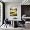 Sunlit Snowy Landscape Dining Room Demo