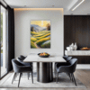 Sunlit Snowy Landscape Dining Room Demo