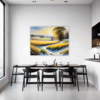 Sunlit Snowy Landscape Dining Room Demo