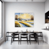 Sunlit Snowy Landscape Dining Room Demo