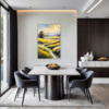 Sunlit Snowy Landscape Dining Room Demo