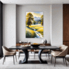 Sunlit Snowy Landscape Dining Room Demo