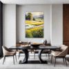Sunlit Snowy Landscape Dining Room Demo