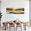 Sunlit Snowy Landscape Dining Room Demo