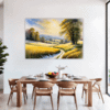 Sunlit Snowy Landscape Dining Room Demo