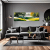 Sunlit Snowy Landscape Living Room Demo
