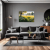 Sunlit Snowy Landscape Living Room Demo