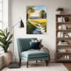 Sunlit Snowy Landscape Living Room Demo