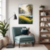 Sunlit Snowy Landscape Living Room Demo