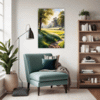 Sunlit Snowy Landscape Living Room Demo