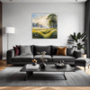 Sunlit Snowy Landscape Living Room Demo