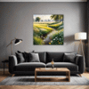 Sunlit Snowy Landscape Living Room Demo