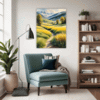 Sunlit Snowy Landscape Living Room Demo