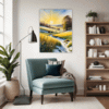 Sunlit Snowy Landscape Living Room Demo