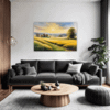 Sunlit Snowy Landscape Living Room Demo