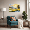Sunlit Snowy Landscape Living Room Demo