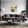 Sunlit Snowy Landscape Living Room Demo