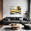 Sunlit Snowy Landscape Living Room Demo
