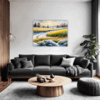 Sunlit Snowy Landscape Living Room Demo