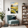 Sunlit Snowy Landscape Living Room Demo