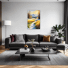Sunlit Snowy Landscape Living Room Demo
