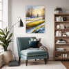 Sunlit Snowy Landscape Living Room Demo
