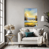 Sunlit Snowy Landscape Living Room Demo