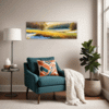 Sunlit Snowy Landscape Living Room Demo