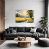 Sunlit Snowy Landscape Living Room Demo