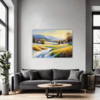 Sunlit Snowy Landscape Living Room Demo