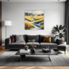 Sunlit Snowy Landscape Living Room Demo