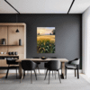 Sunset Golden Wheat Field Dining Room Demo