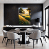 Sunset Golden Wheat Field Dining Room Demo