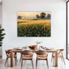 Sunset Golden Wheat Field Dining Room Demo