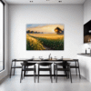 Sunset Golden Wheat Field Dining Room Demo