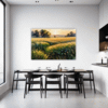 Sunset Golden Wheat Field Dining Room Demo